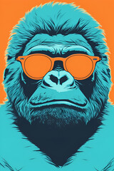 gorillah with sunglasses