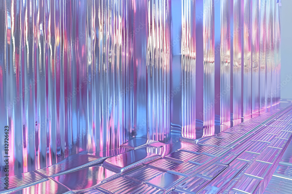 Poster horizontal abstract pastel holographic texture design for pattern and background