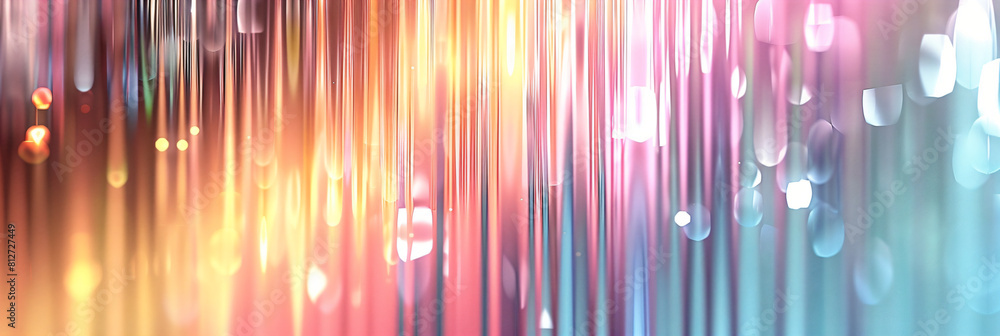 Poster vibrant gradient curtain background with flowing lines in rainbow colors. design for web banners, wa