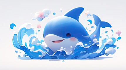 Cute Dolphin Illustration