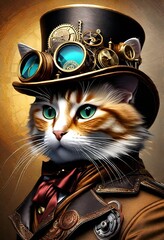 Steampunk cat