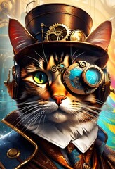 Steampunk cat