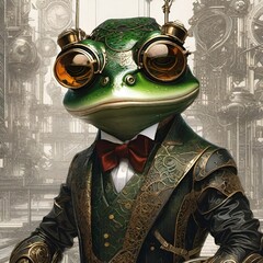 Steampunk frog