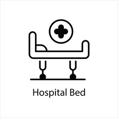 Hospital Bed vector icon