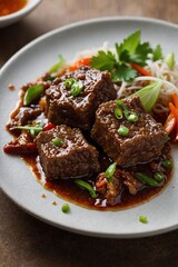 Prahok Sach Ko (stir-fried beef with fermented fish paste)