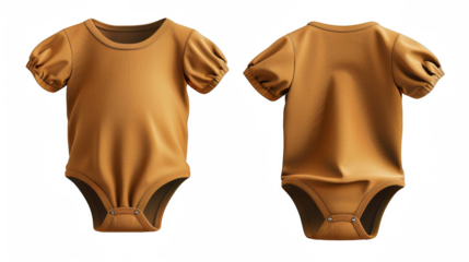 Romper jumpsuit newborn mockup cut out transparent isolated on white background ,PNG file ,artwork graphic design.