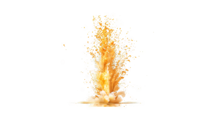 Abstract render of a bright, glowing explosion with sparks.