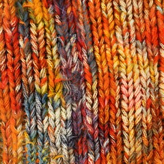 Muddy Orange Knit Fabric with Texture

