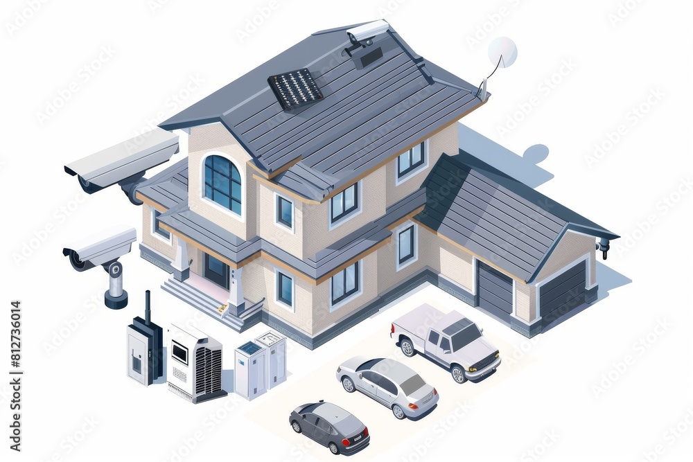 Poster comprehensive monitoring and robust safeguarding ensured by advanced security cameras in surveillanc