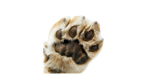 The imprint of a lion's paw.