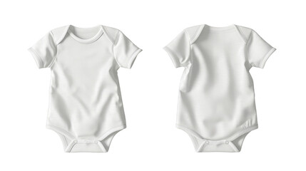 Fototapeta premium Romper jumpsuit newborn mockup cut out transparent isolated on white background ,PNG file ,artwork graphic design.