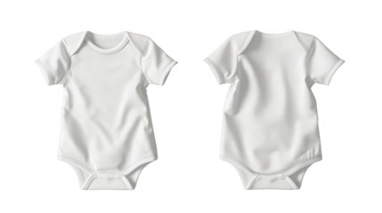 Romper jumpsuit newborn mockup cut out transparent isolated on white background ,PNG file ,artwork graphic design.