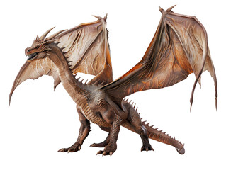 Fototapeta premium Dragon illustration PNG element cut out transparent isolated on white background ,PNG file ,artwork graphic design. 