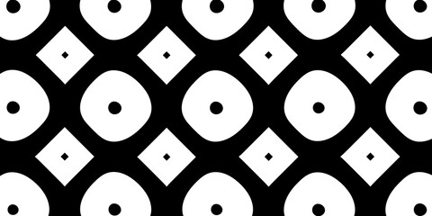 Abstract modern minimal black and white monochrome organic squares and circles geometry pattern background