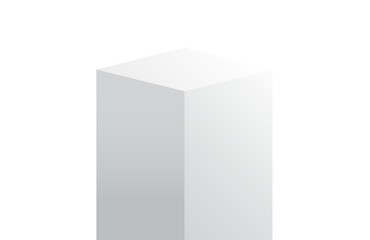 Square pedestal podium luxury shape on transparent background
