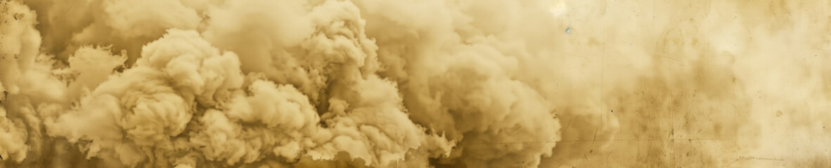 Enigmatic sepia cloudscape unfolding across the expansive canvas of time. Sepia-toned clouds billow, merging into an ethereal dance of light and shadow