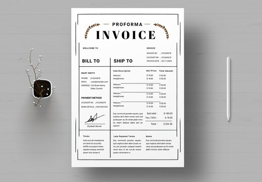 Proforma Invoice Template