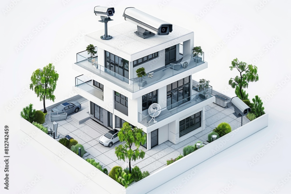 Poster protection and prevention are the focus in security concepts with hidden cameras, monitored by a cre
