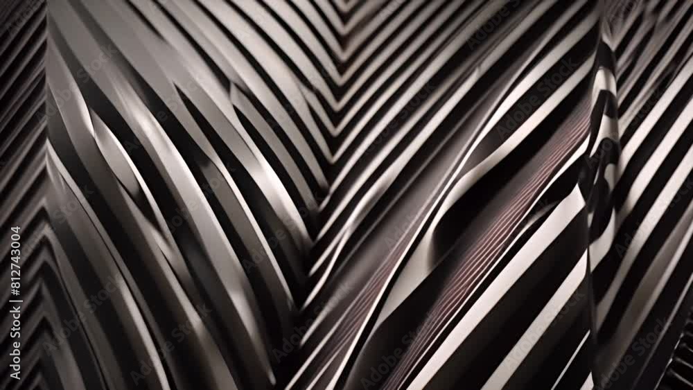 Poster monochrome zig zag pattern generative ai