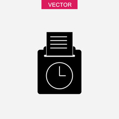 Time card vector flat trendyy style illustration for web and app..eps