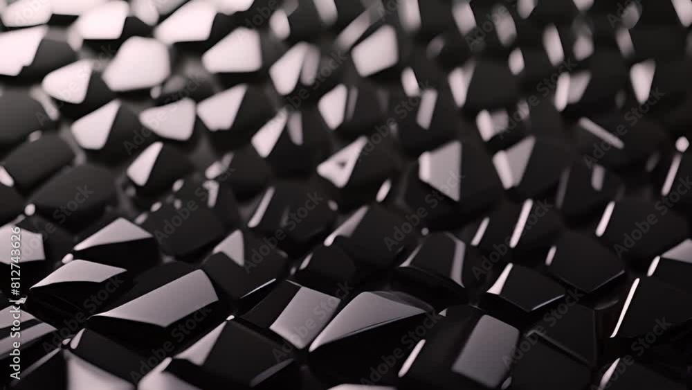 Poster close-up of black tiled background generative ai