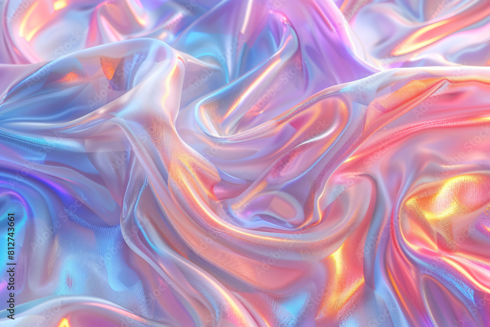 Poster vivid abstract flow of colors in a wave-like pattern with sparkling stars. design for backgrounds, w