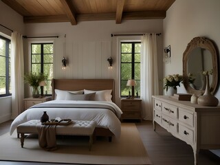 different interior design of modern bedroom.

