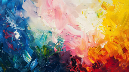A canvas depicting the complexity of human emotions through a chaotic blend of sharp and soft brush strokes.