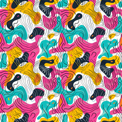 Serene motif of abstract blob liquid paint, perfect for creating a calming ambiance in wrapping