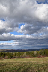 A field in spring, Sainte-Apolline, Québec, Canada