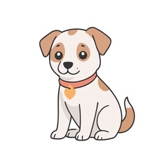 Fototapeta premium Cute vector illustration of a Dog for kids