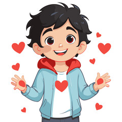 Cute vector illustration of a boy for kids