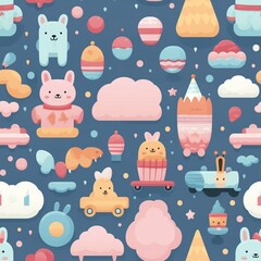Craft visually delicious designs with seamless patterns that marry realistic food elements with soft, pastel colors