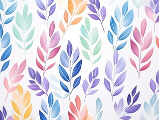 Fototapeta premium Pattern stationery flat design top view office aesthetics theme water color vivid