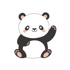 Fototapeta premium Cute Panda for toddlers' playful adventures vector illustration