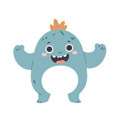 Vector illustration of a lovable Monster for children's picture books