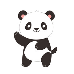 Vector illustration of a cute Panda for toddlers story books