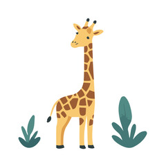 Cute Giraffe for children book vector illustration © meastudios