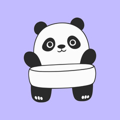 Cute Panda for children's books vector illustration