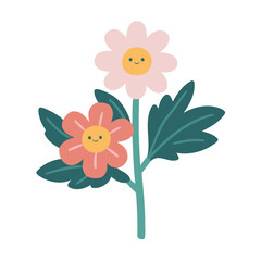Cute Flower vector illustration for children