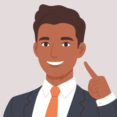 Cute vector illustration of a Businessman for children's bedtime stories