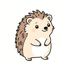 Vector illustration of an endearing Hedgehog for kids' bedtime stories © meastudios