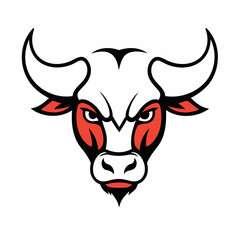 Cute Bull for toddlers' learning books vector illustration