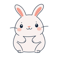 Cute Bunny for kids' storytelling vector illustration