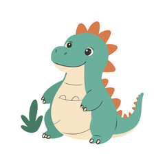 Cute Dino for toddlers' playful adventures vector illustration