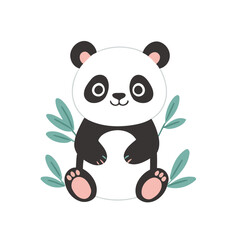 Cute Panda vector illustration of a for toddlers books
