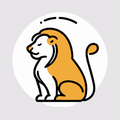 Cute Lion for kids story book vector illustration