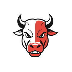 Cute vector illustration of a Bull for kids