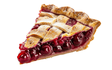 slice of Cherry Pie element cut out transparent isolated on white background PNG file artwork graphic design