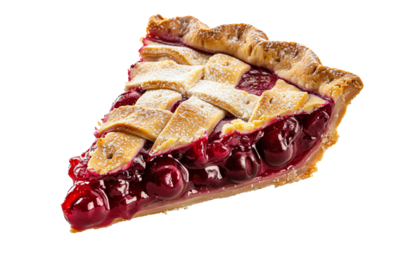 slice of Cherry Pie element cut out transparent isolated on white background PNG file artwork graphic design